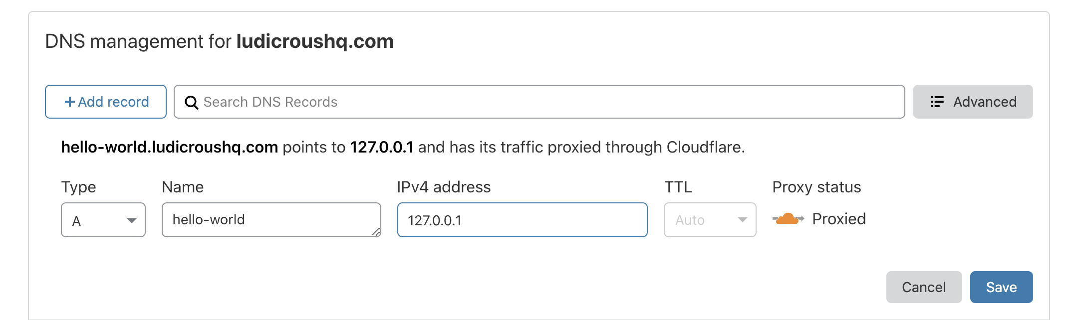 dns settings example